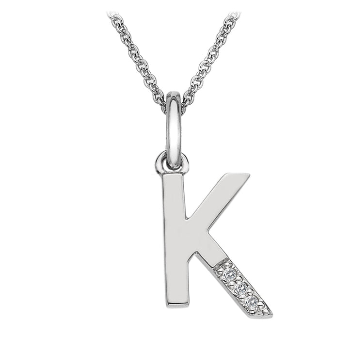 Hot Diamonds Silver Initials A - Z Necklaces - MococoHot DiamondsDP411/WEBNecklaces