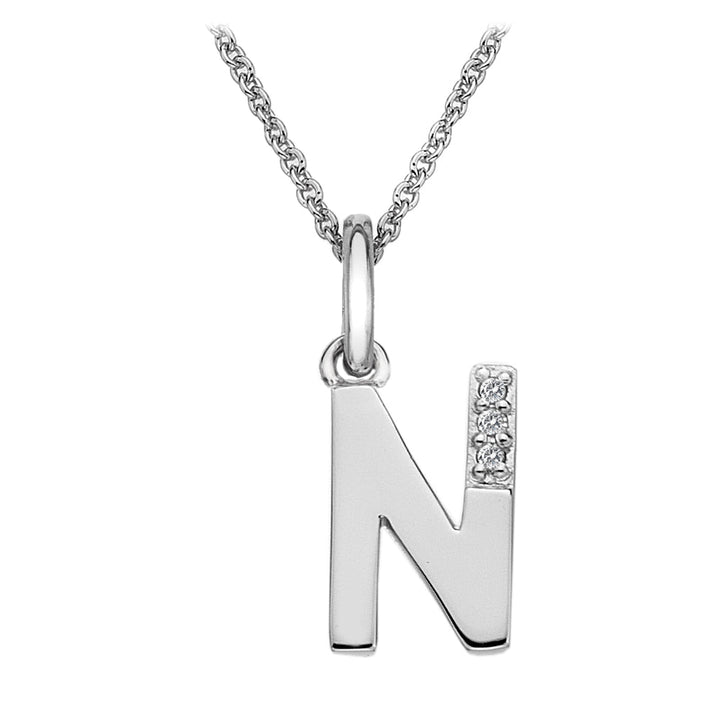 Hot Diamonds Silver Initials A - Z Necklaces - MococoHot DiamondsDP414/WEBNecklaces