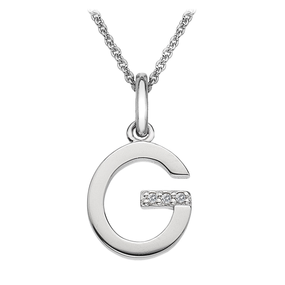 Hot Diamonds Silver Initials A - Z Necklaces - MococoHot DiamondsDP407/WEBNecklaces