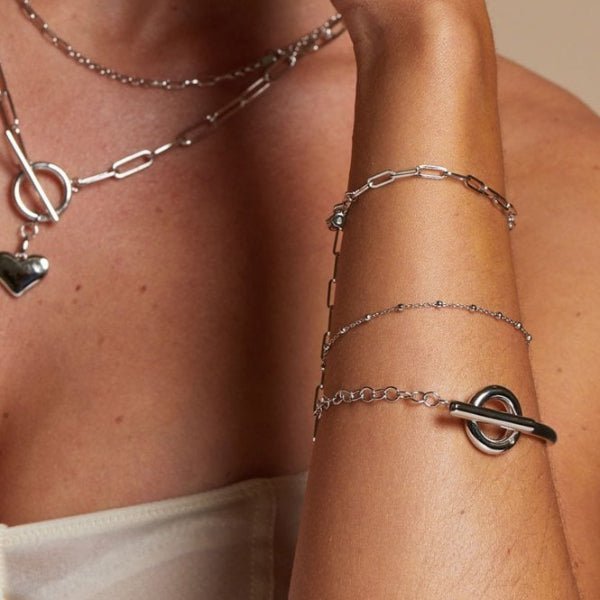 Hot Diamonds Silver Linked Half Bangle Bracelet - MococoHot DiamondsDC2215055069057859Bracelets