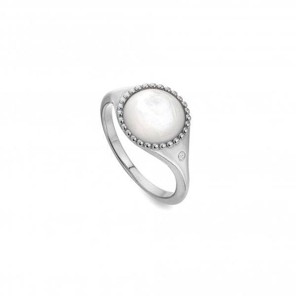 Hot Diamonds Silver Mother of Pearl Circle Ring - MococoHot DiamondsDR258/K5055069050676Rings