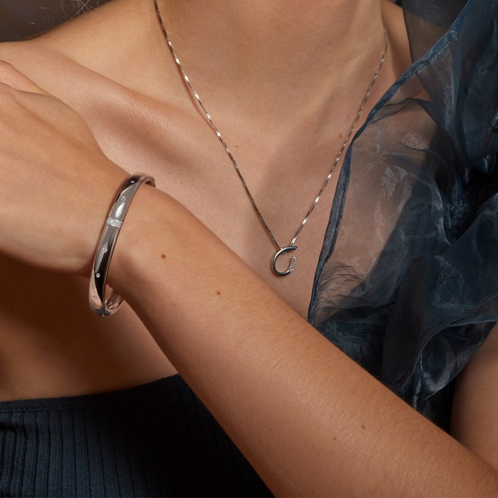 Hot Diamonds Silver Much Loved Bangle - MococoHot DiamondsDC178Bracelets