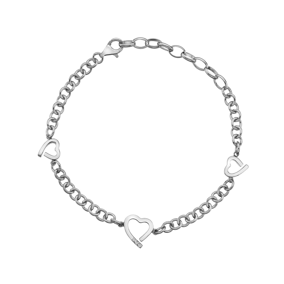 Hot Diamonds Silver Romantic Heart Bracelet - MococoHot DiamondsDL564Bracelets
