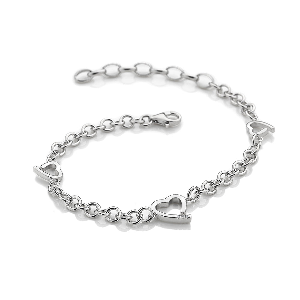 Hot Diamonds Silver Romantic Heart Bracelet - MococoHot DiamondsDL564Bracelets