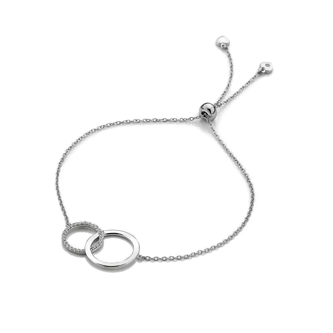 Hot Diamonds Silver Striking Circle Necklace & Bracelet Set - MococoHot DiamondsJewellery Sets