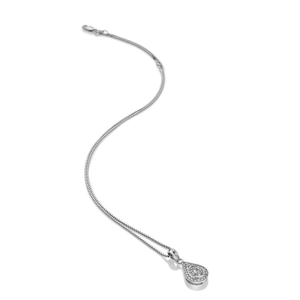 Hot Diamonds Silver Teardrop White Topaz Pendant Necklace - MococoHot DiamondsDP9135055069050164Necklaces