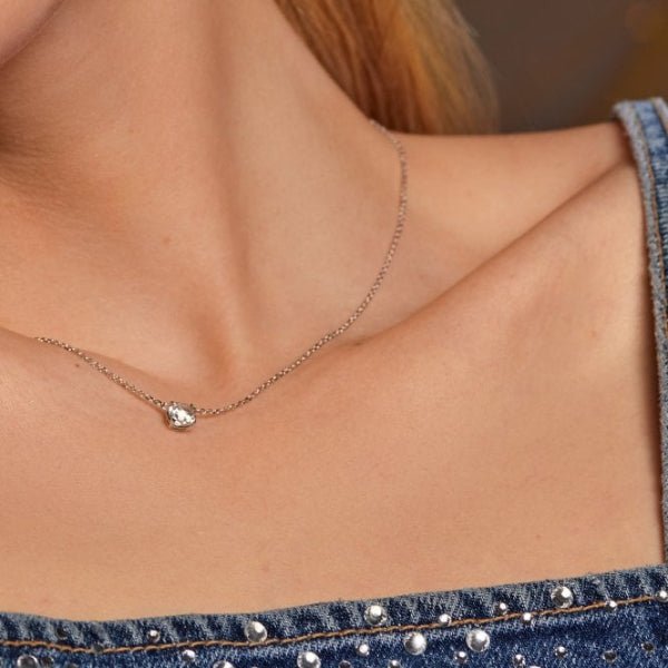 Hot Diamonds Silver White Topaz Solitaire Necklace - MococoHot DiamondsDN1675055069049847Necklaces