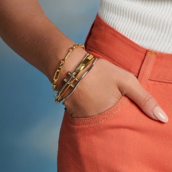 Hot Diamonds Silver X TG Wave Bangle Bracelet - MococoHot DiamondsDC2015055069055442Bracelets