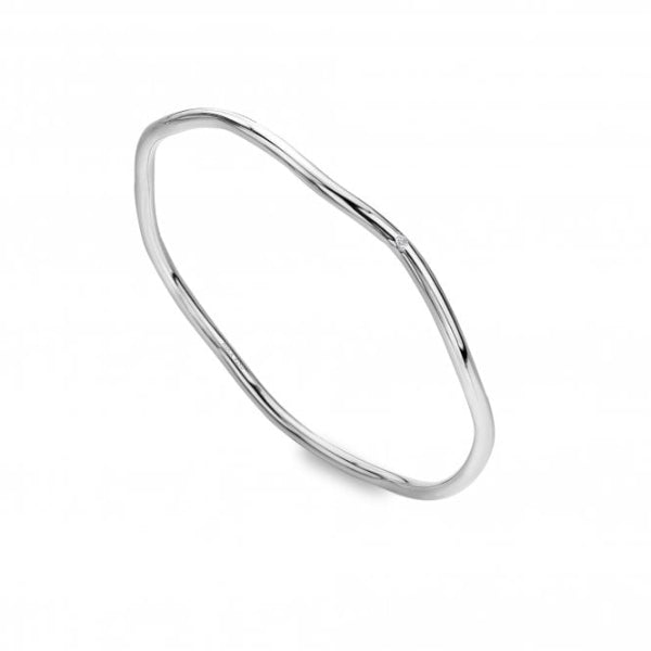 Hot Diamonds Silver X TG Wave Bangle Bracelet - MococoHot DiamondsDC2015055069055442Bracelets