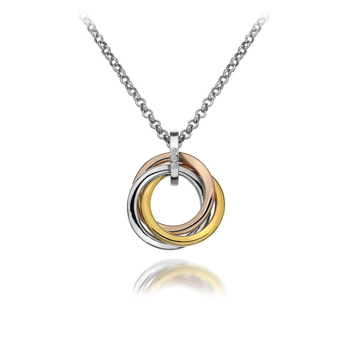 Hot Diamonds Silver, Yellow & Rose Gold Calm Necklace - MococoHot DiamondsDP544Necklaces