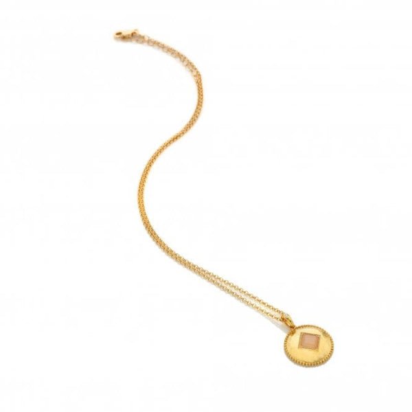 Hot Diamonds x Gemstones Gold Silver Coin Pendant - MococoHot DiamondsDP9355055069052168Necklaces