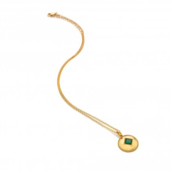 Hot Diamonds x Gemstones Gold Silver Coin Pendant - MococoHot DiamondsDP9355055069052168Necklaces