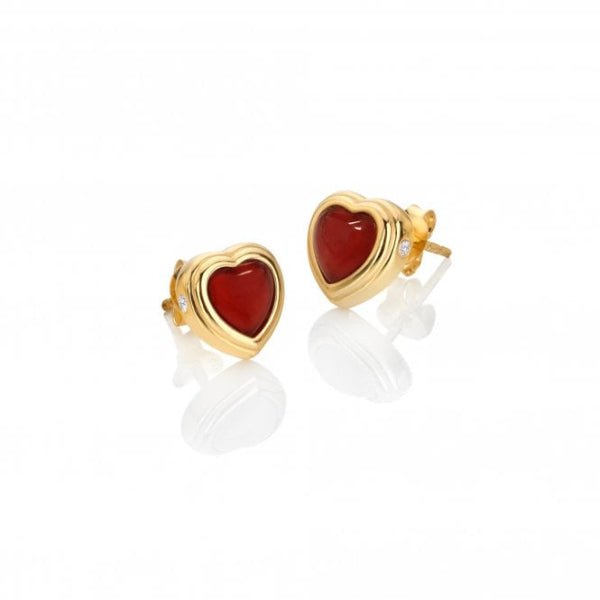 Hot Diamonds x Gemstones Gold Silver Heart Stud Earrings - MococoHot DiamondsDE7965055069054261Earrings