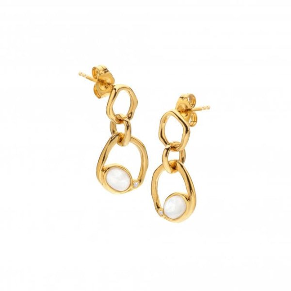 Hot Diamonds x Gemstones Gold Silver Offset Earrings - MococoHot DiamondsDE8145055069056364Earrings