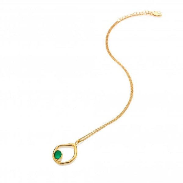 Hot Diamonds x Gemstones Gold Silver Offset Pendant - MococoHot DiamondsDP10235055069056333Necklaces