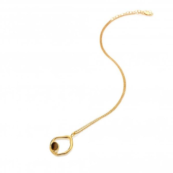 Hot Diamonds x Gemstones Gold Silver Offset Pendant - MococoHot DiamondsDP10235055069056333Necklaces