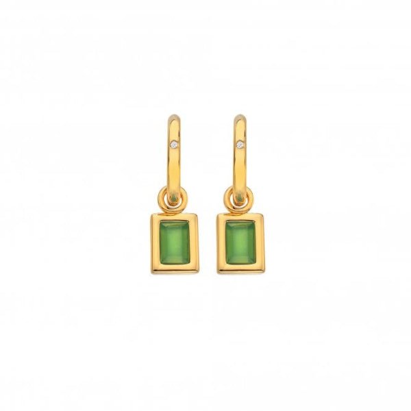 Hot Diamonds x Gemstones Gold Silver Rectangle Earrings - MococoHot DiamondsDE7645055069051970Earrings