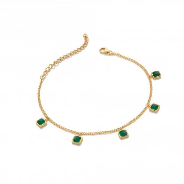 Hot Diamonds x Gemstones Gold Silver Square Bracelet - MococoHot DiamondsDL6625055069051550Bracelets