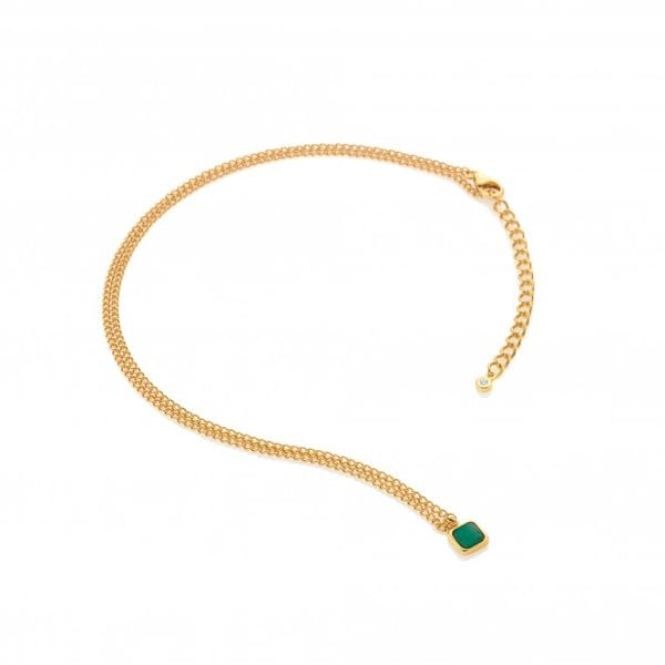 Hot Diamonds x Gemstones Gold Silver Square Necklace - DN197 - MococoHot DiamondsDN1975055069054360Necklaces