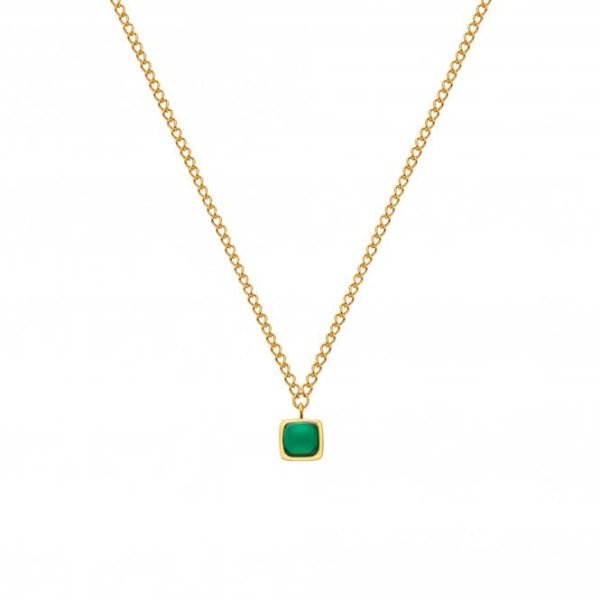 Hot Diamonds x Gemstones Gold Silver Square Necklace - DN197 - MococoHot DiamondsDN1975055069054360Necklaces