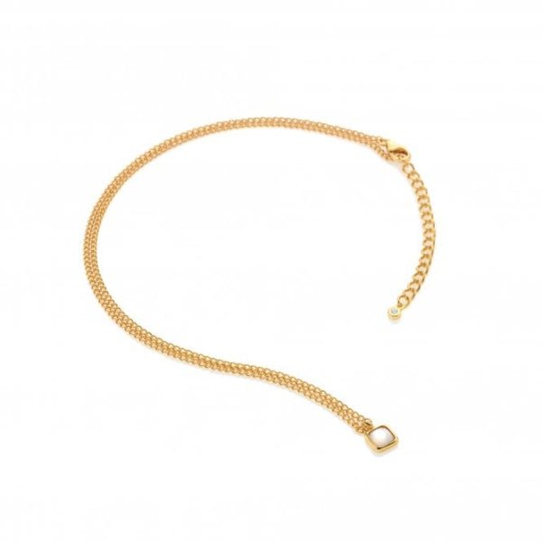 Hot Diamonds x Gemstones Gold Silver Square Necklace - DN197 - MococoHot DiamondsDN1975055069054360Necklaces