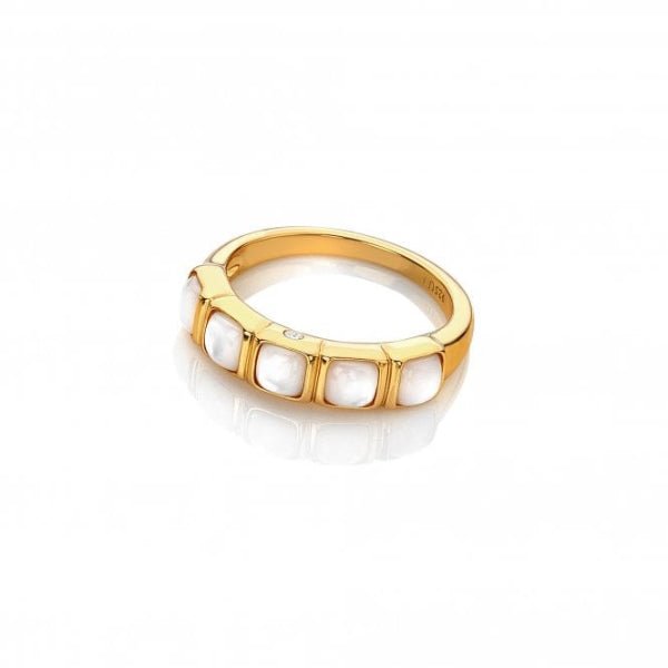 Hot Diamonds x Gemstones Gold Silver Square RIng - MococoHot DiamondsDR264/L5055069051642Rings