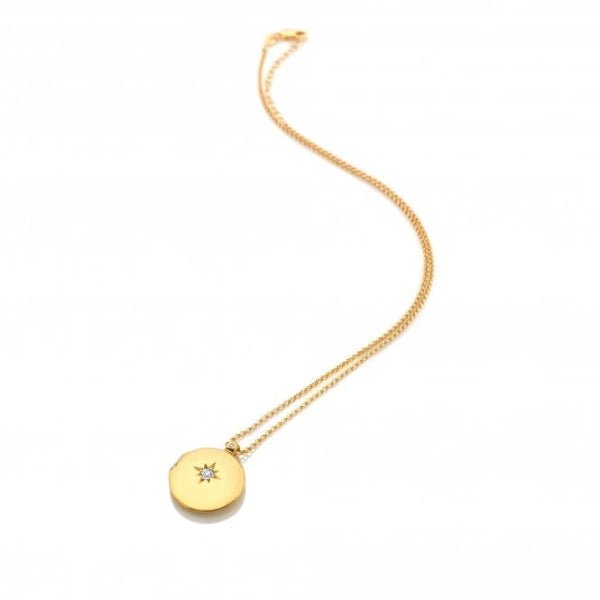 Hot Diamonds x Gemstones Gold Silver Starburst Locket - MococoHot DiamondsDP9325055069052199Necklaces