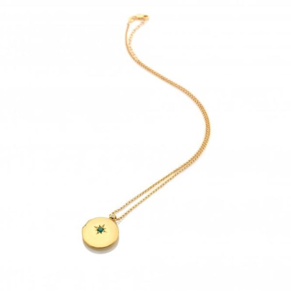 Hot Diamonds x Gemstones Gold Silver Starburst Locket - MococoHot DiamondsDP9325055069052199Necklaces