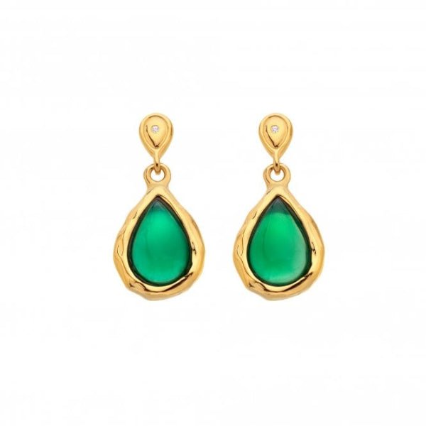 Hot Diamonds x Gemstones Gold Silver Teardrop Earrings - MococoHot DiamondsDE8175055069056296Earrings