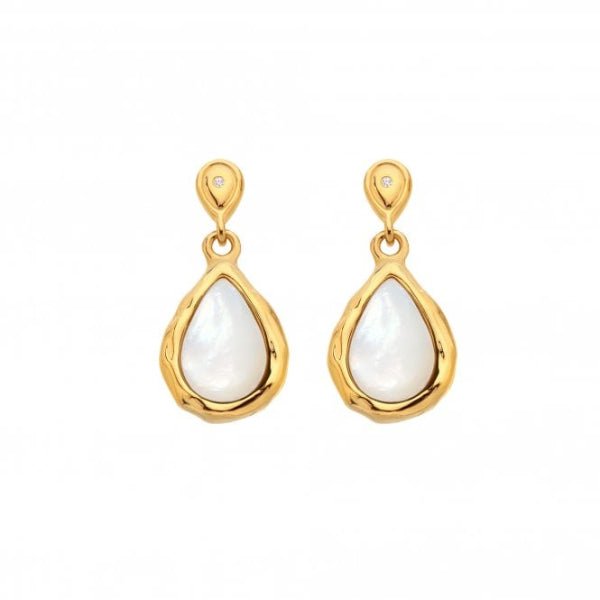 Hot Diamonds x Gemstones Gold Silver Teardrop Earrings - MococoHot DiamondsDE8175055069056296Earrings