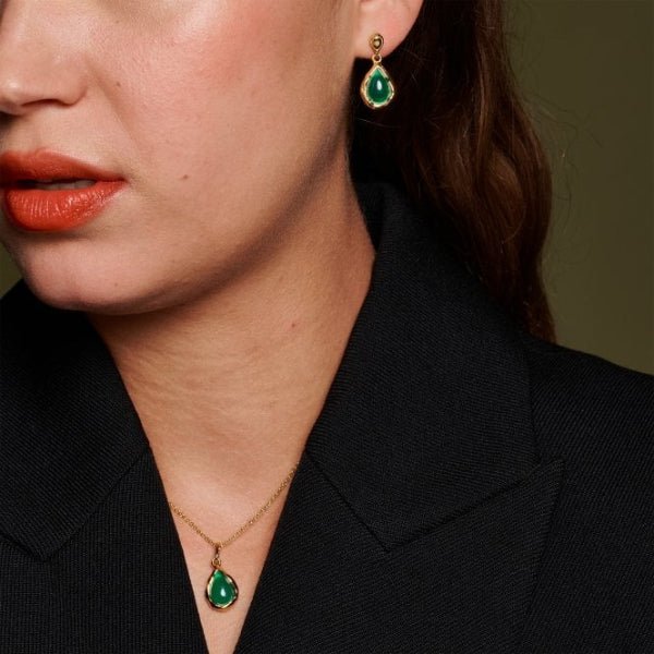 Hot Diamonds x Gemstones Gold Silver Teardrop Earrings - MococoHot DiamondsDE8175055069056296Earrings