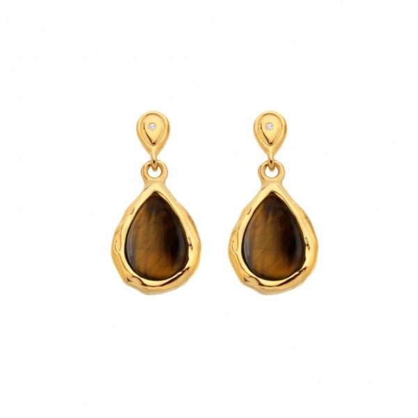 Hot Diamonds x Gemstones Gold Silver Teardrop Earrings - MococoHot DiamondsDE8175055069056296Earrings