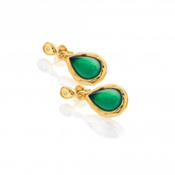 Hot Diamonds x Gemstones Gold Silver Teardrop Earrings - MococoHot DiamondsDE8175055069056296Earrings