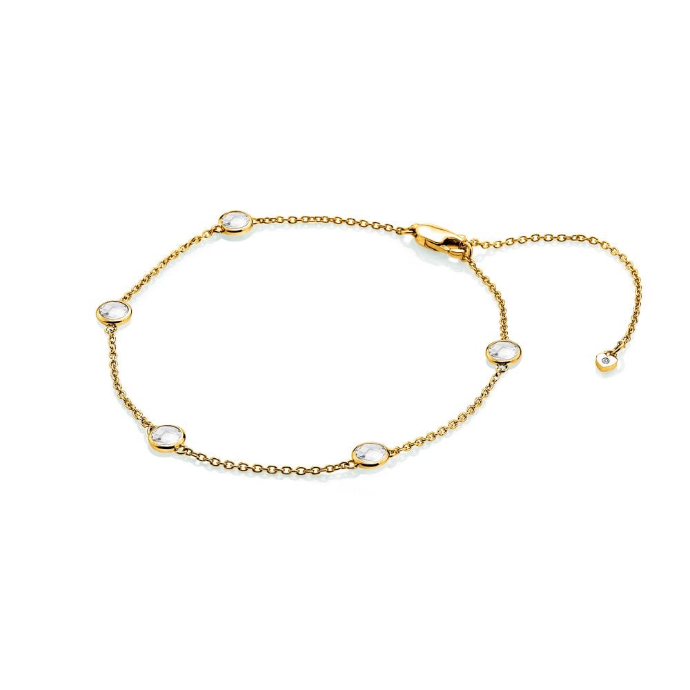 Hot Diamonds x Gemstones Gold Silver Tender Intermitent Bracelet - MococoHot DiamondsDL6985055069057002Bracelets