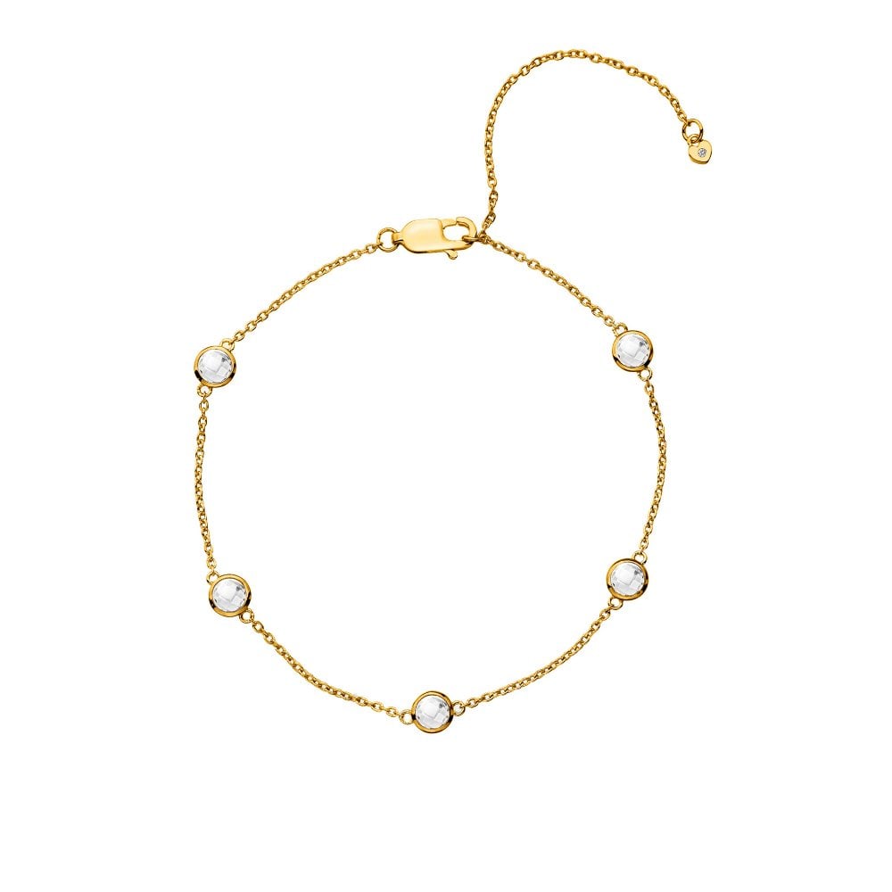 Hot Diamonds x Gemstones Gold Silver Tender Intermitent Bracelet - MococoHot DiamondsDL6985055069057002Bracelets