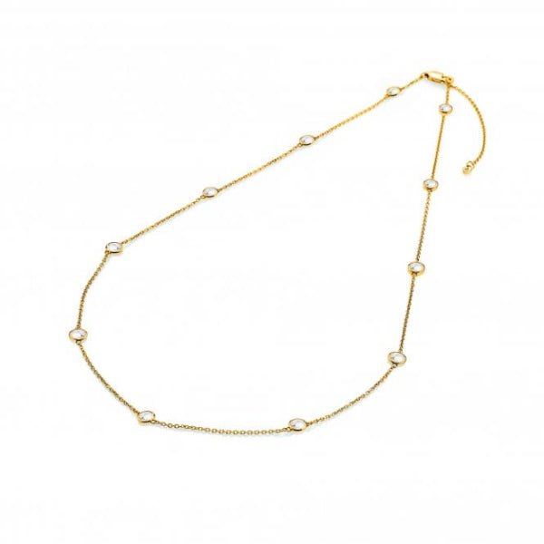 Hot Diamonds x Gemstones Gold Silver Tender Necklace - MococoHot DiamondsDN2125055069057026Necklaces