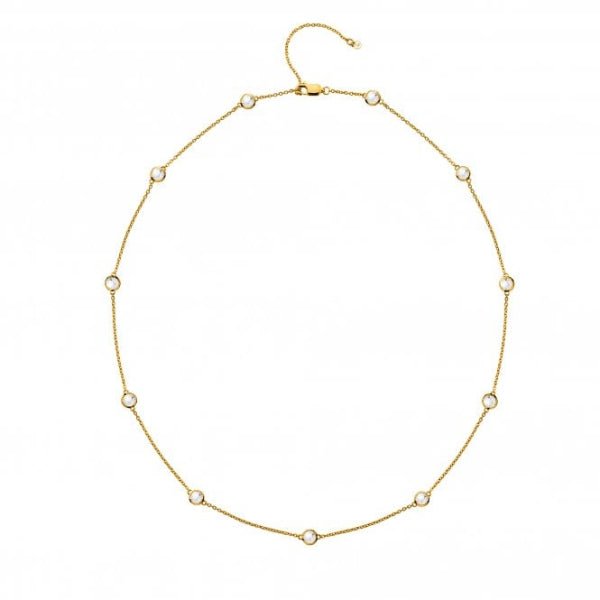 Hot Diamonds x Gemstones Gold Silver Tender Necklace - MococoHot DiamondsDN2125055069057026Necklaces