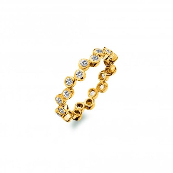 Hot Diamonds x Gemstones Gold Silver Tender Ring - MococoHot DiamondsDR294/L5055069057132Rings
