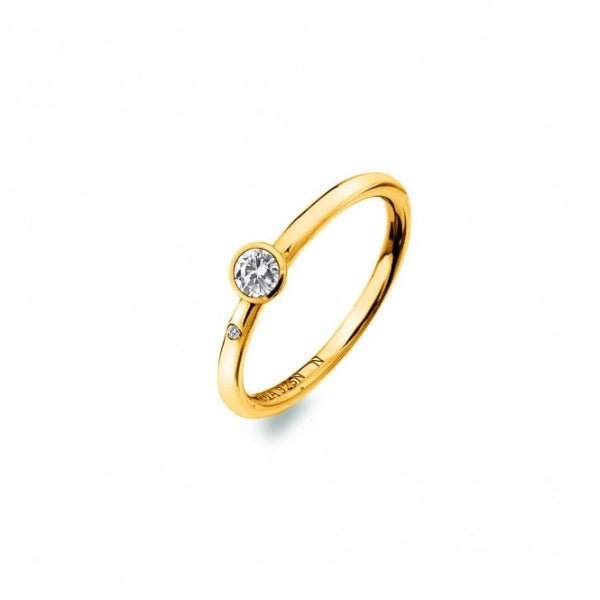 Hot Diamonds x Gemstones Gold Silver Tender Solitaire Ring - MococoHot DiamondsDR293/L5055069057088Rings