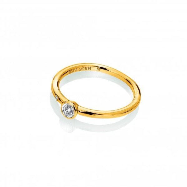 Hot Diamonds x Gemstones Gold Silver Tender Solitaire Ring - MococoHot DiamondsDR293/L5055069057088Rings
