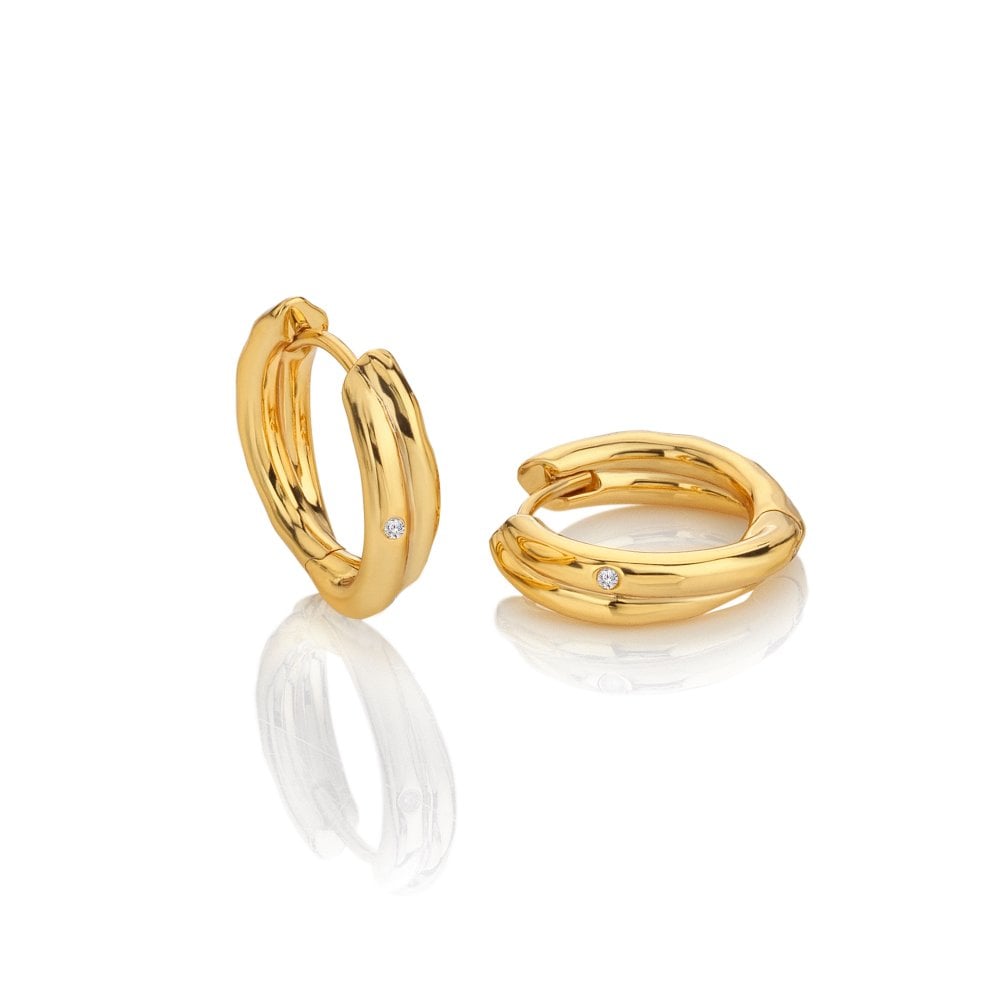 Hot Diamonds X Gold Aura Hoop Earrings - MococoHot DiamondsDE812Earrings