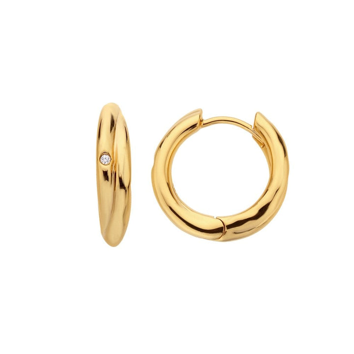 Hot Diamonds X Gold Aura Hoop Earrings - MococoHot DiamondsDE812Earrings