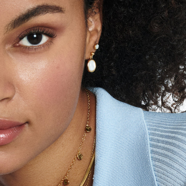 Hot Diamonds X Jac Jossa Gold Calm Mother Of Pearl Stud Earrings - MococoHot DiamondsDE755Earrings