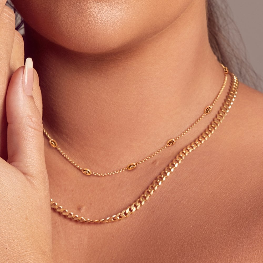 Hot Diamonds X Jac Jossa Gold Embrace Oval Cable Chain - MococoHot DiamondsCH106Necklaces