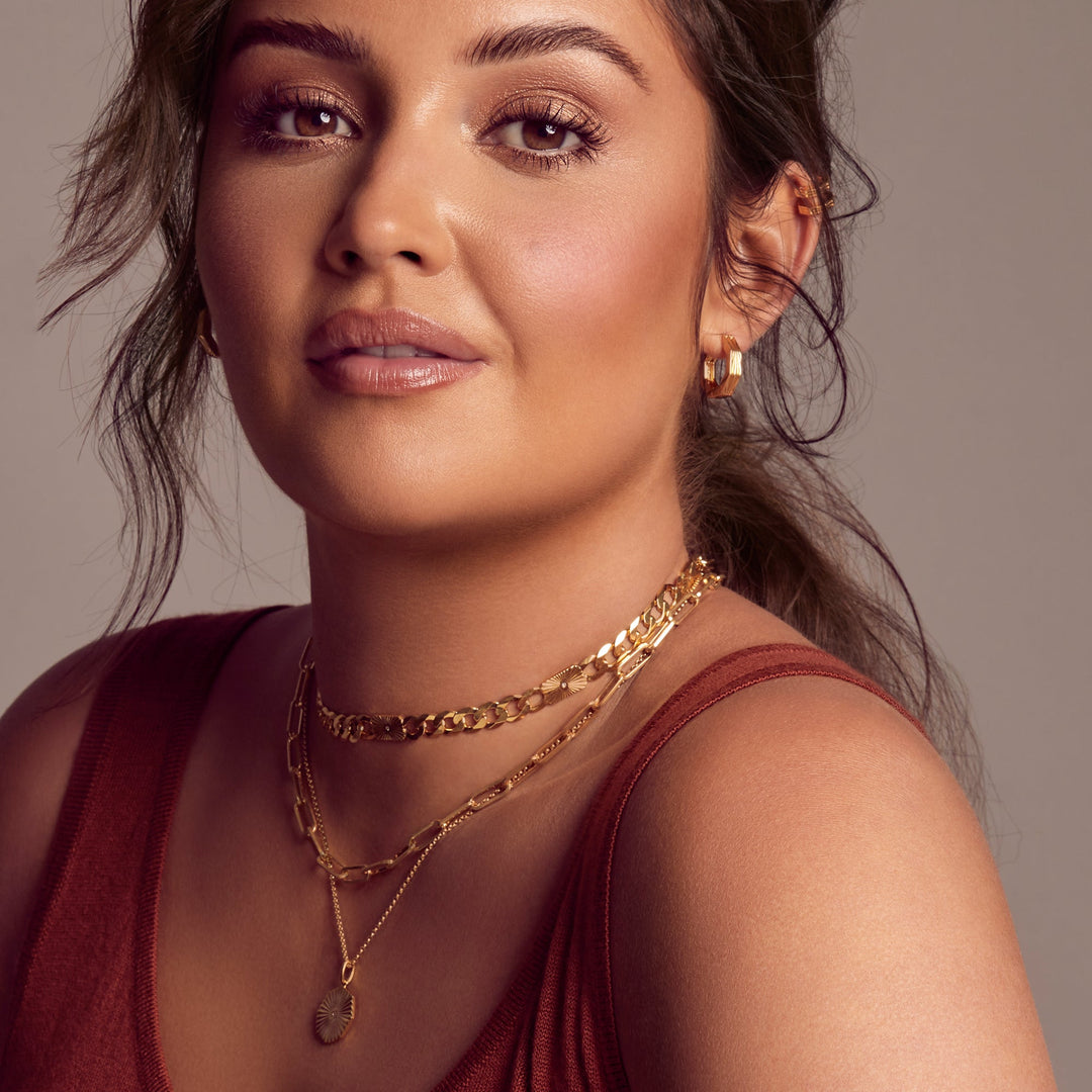 Hot Diamonds X Jac Jossa Gold Embrace Statement Round Chain 50cm - MococoHot DiamondsCH112Necklaces