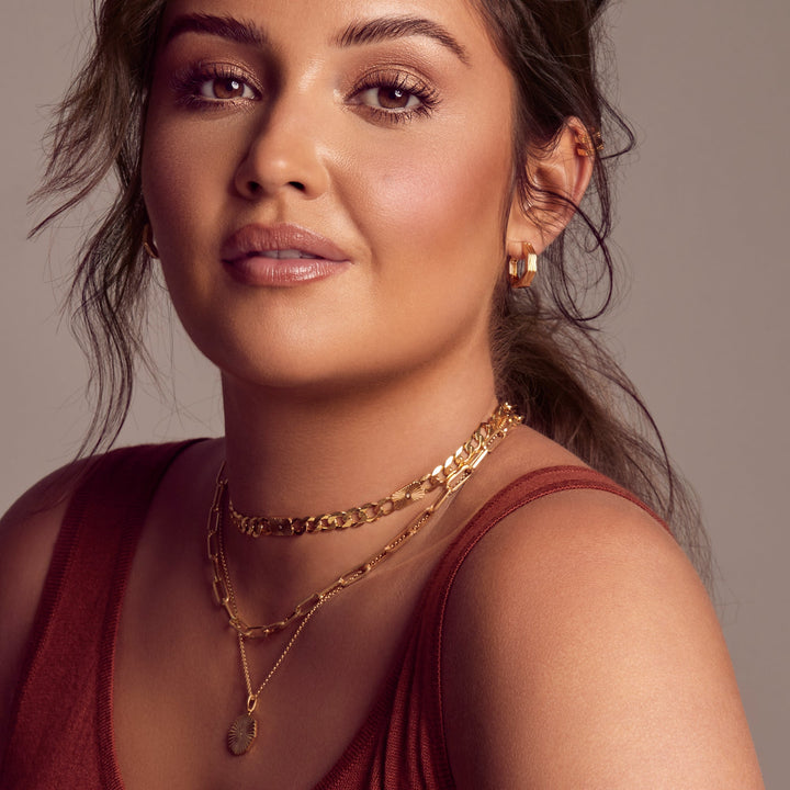 Hot Diamonds X Jac Jossa Gold Embrace Statement Round Chain 50cm - MococoHot DiamondsCH112Necklaces