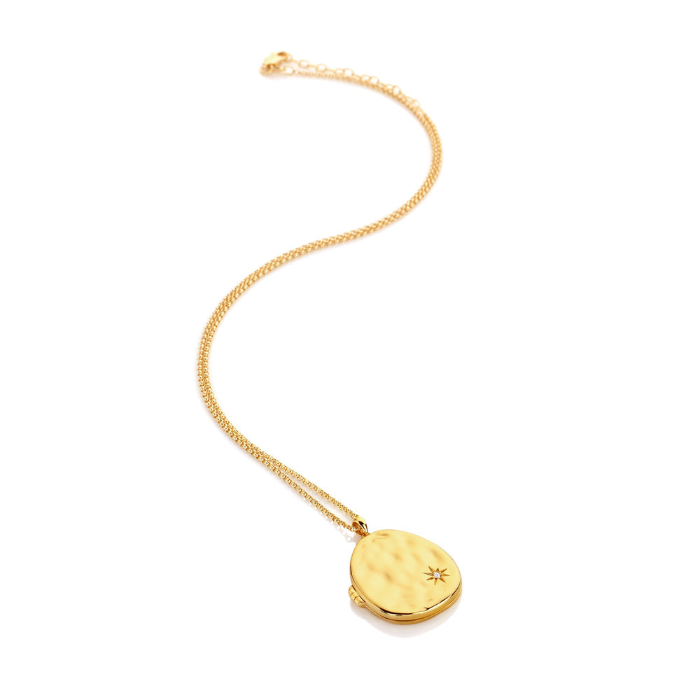 Hot Diamonds X Jac Jossa Gold Large Lunar Locket Necklace - MococoHot DiamondsDP907Necklaces