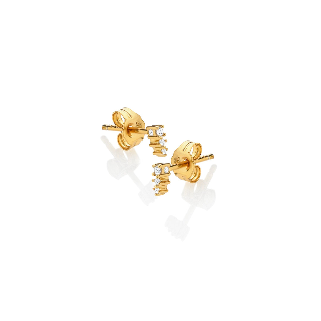 Hot Diamonds X Jac Jossa Gold White Topaz Graduated Stud Earrings - MococoHot DiamondsDE758Earrings