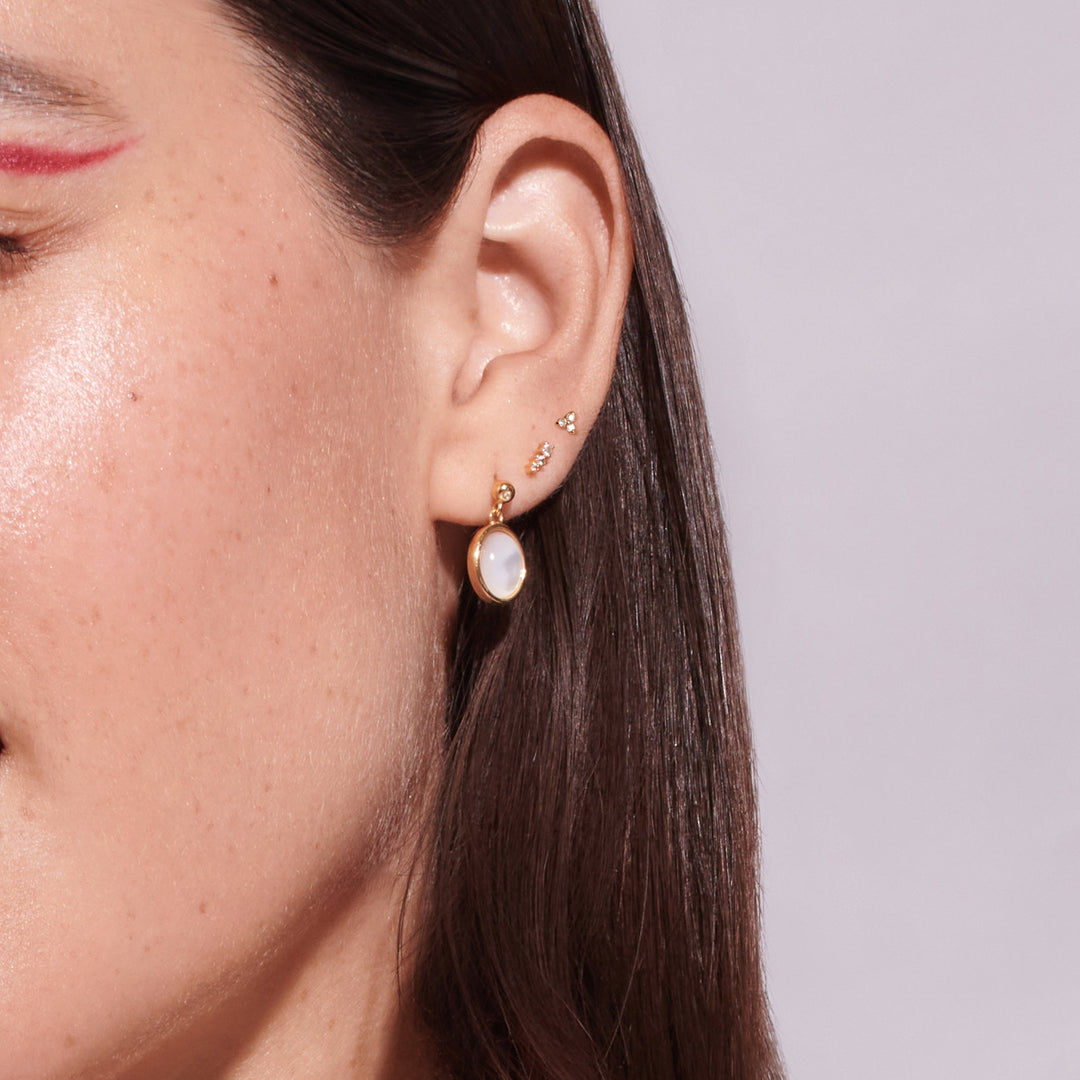 Hot Diamonds X Jac Jossa Gold White Topaz Micro Stud Earrings - MococoHot DiamondsDE753Earrings