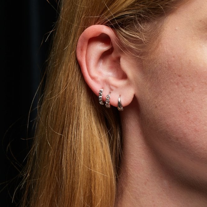 Dainty Sterling Silver Huggie Earrings: Genuine Diamond Sparkle, Everyday Elegance
